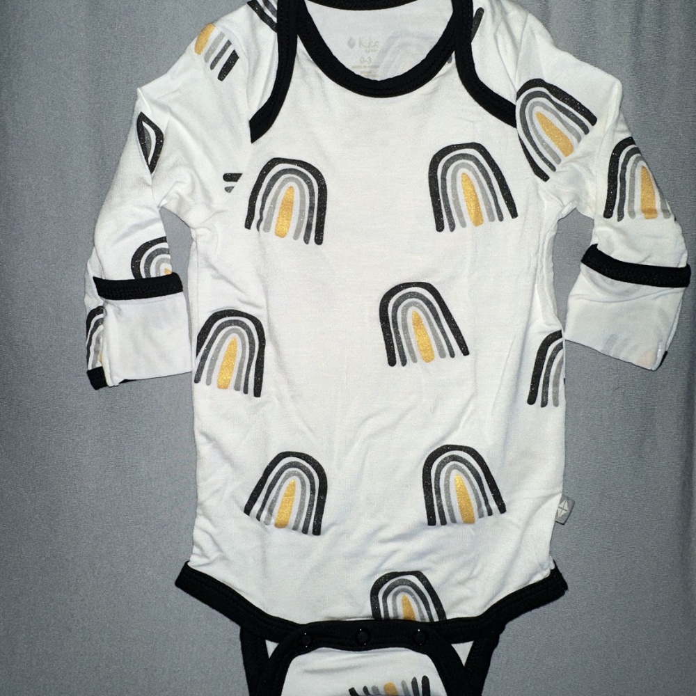 Kyte Baby Midnight Rainbow Long Sleeve Onesie